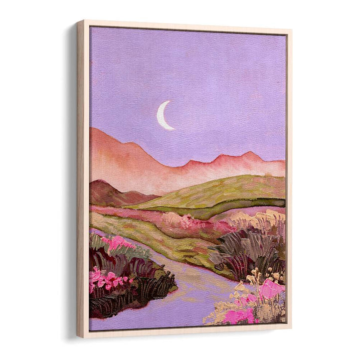 Enchanting Lilac Sky Landscape Paintings featuring tranquil hues and serene scenery for your living space.