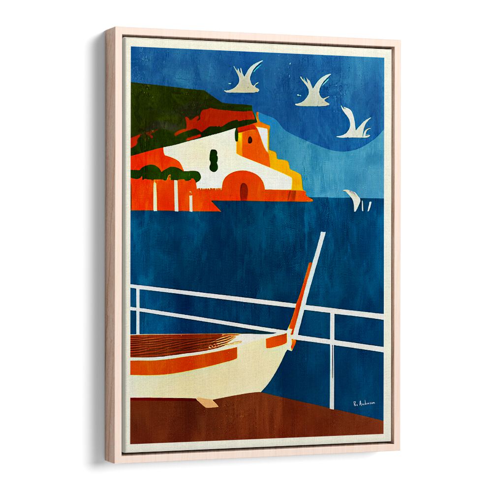 Vibrant LA CORSE, BEACH PAINTINGS showcase the serene beauty of Corsica’s coastline for your home decor.