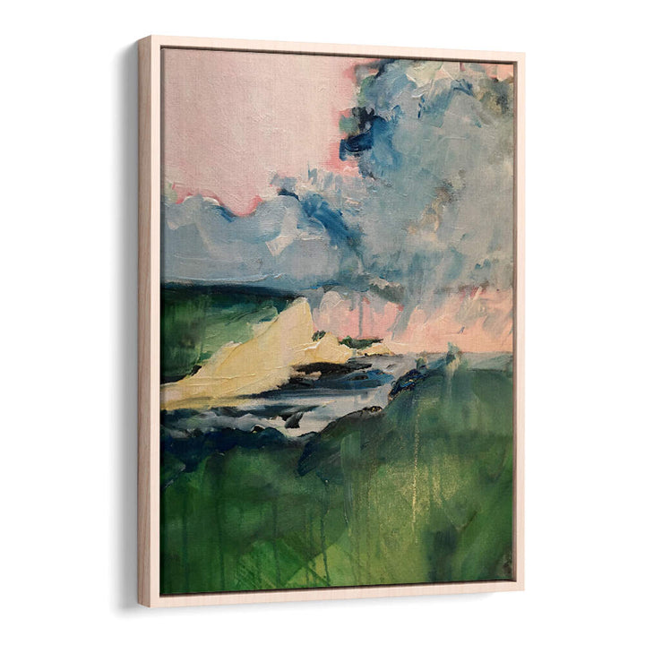 Abstract STORMY HORIZON landscape paintings featuring vibrant colors that enhance any space with serenity and emotion.