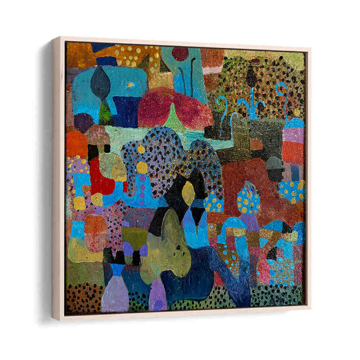 Oakwood THE VILLAGE , ABSTRACT PAINTINGS — warm earth tones, layered textures