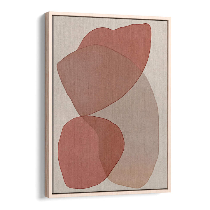 TRANSLUCENT SHAPES IN SOFT PINKS AND REDS , BOHO ART PAINTINGS