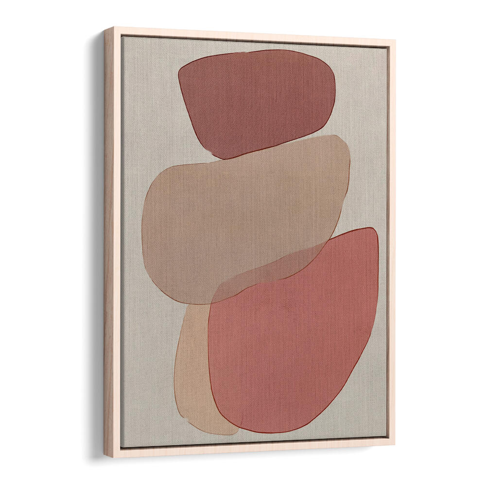 TRANSLUCENT SHAPES IN SOFT PINKS AND REDS II , BOHO ART PAINTINGS