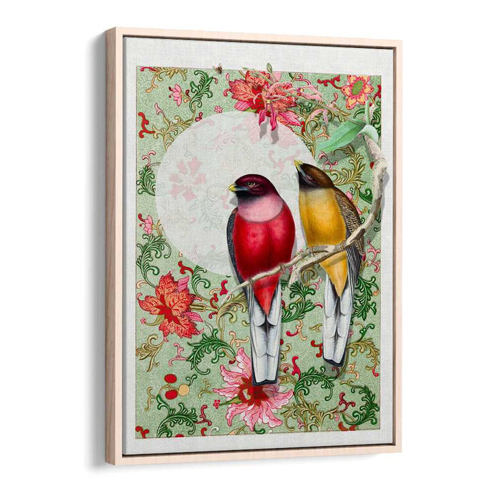 VIBRANT BIRDS FLORAL PATTERN