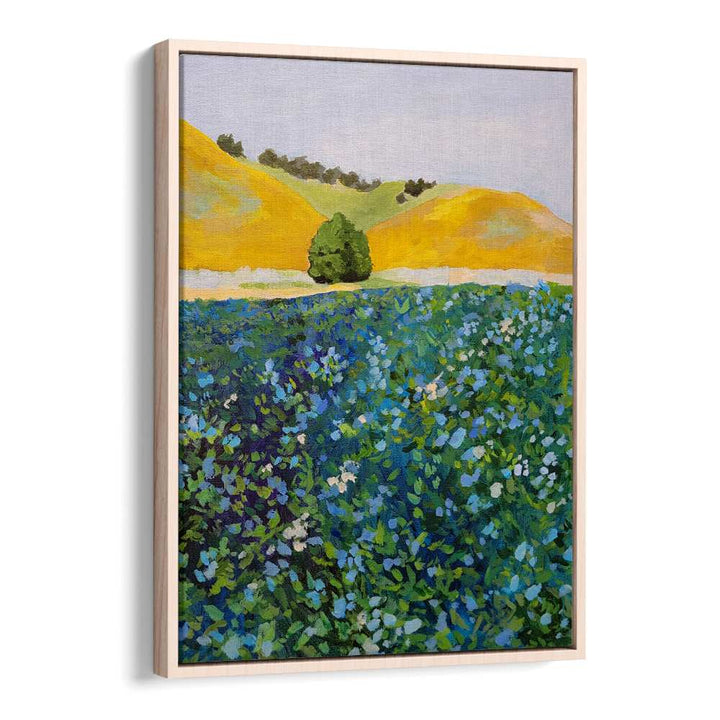 VIBRANT BLUE FLOWER FIELD