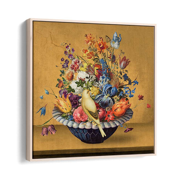 VIBRANT FLOWERS WITH BIRD