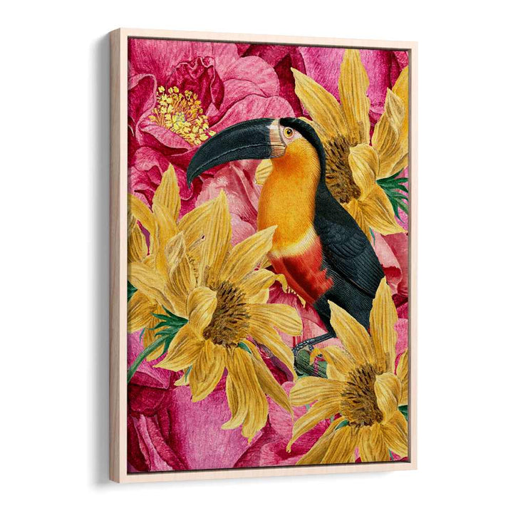 VIBRANT TOUCAN AND FLOWERS