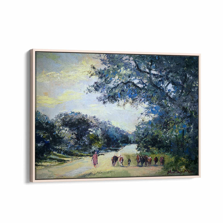 WALKING CATTLE TSUMEB , LANDSCAPE PAINTINGS