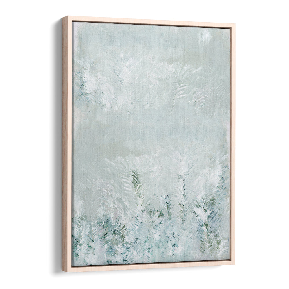 Serene WINTER WHITE FOREST II, ABSTRACT PAINTINGS captures the tranquil beauty of a snow-covered woodland scene.