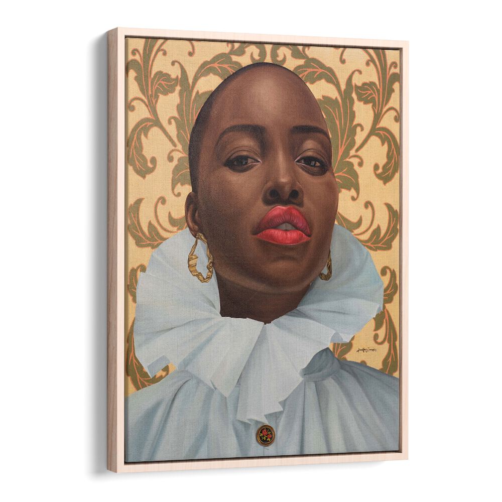 Exquisite WOMAN IN BROWN, AFRICAN ART PAINTINGS showcasing strength and grace, perfect for elevating any living space.