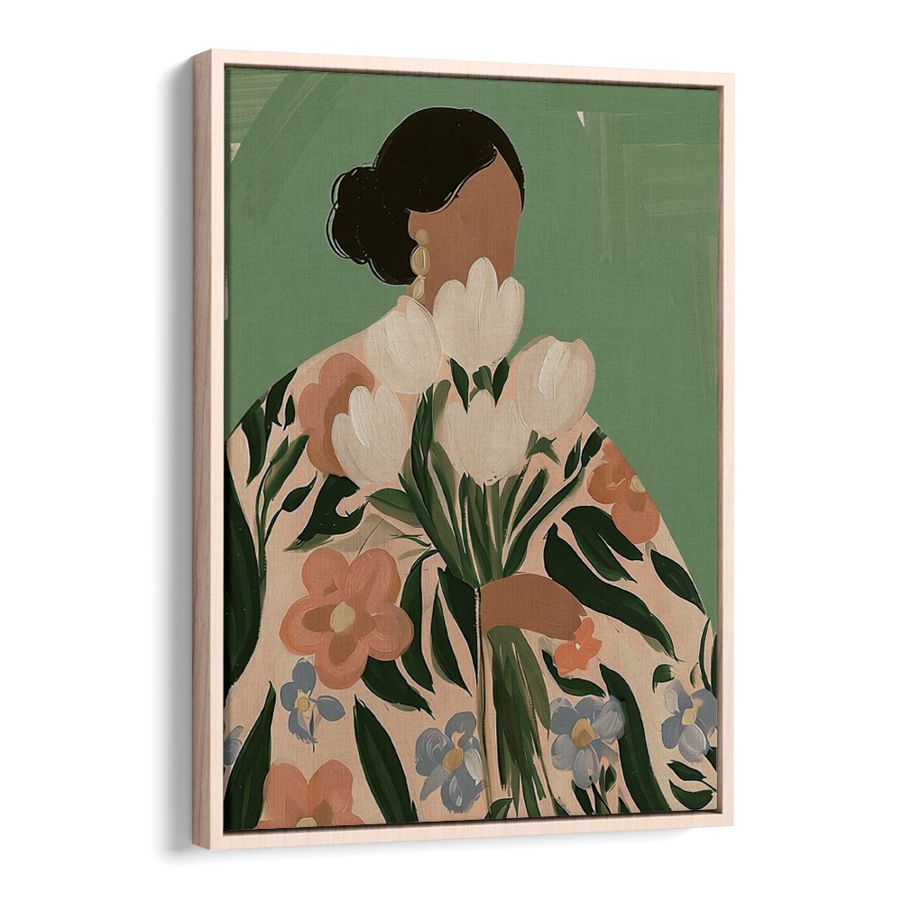 WOMAN WITH TULIPS