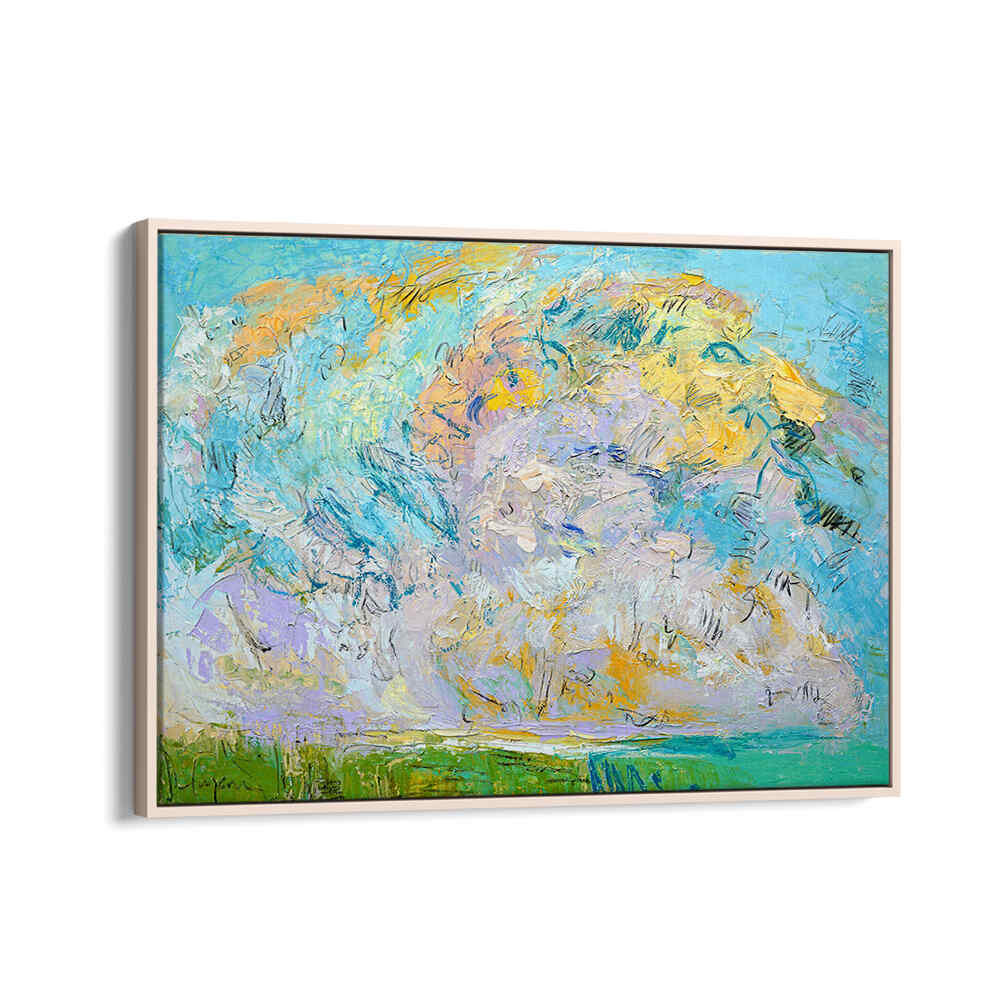 Oakwood WHIMSICAL CLOUDSCAPE , LANDSCAPE PAINTINGS: dreamy textured landscape with floating clouds and luminous horizon