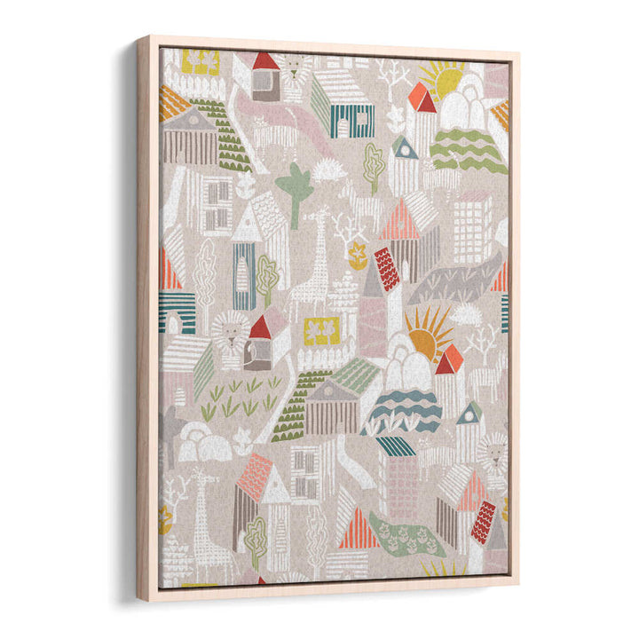 Whimsical ANIMALS HIDING, KIDS ROOM PAINTINGS to spark imagination in your child's room, perfect for playrooms and nurseries.