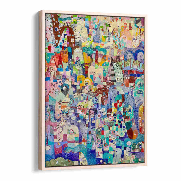 Oakwood YELLOW LANDSCAPE , ABSTRACT PAINTINGS — sunlit yellow abstract with warm earth tones, layered texture and bold brushstrokes