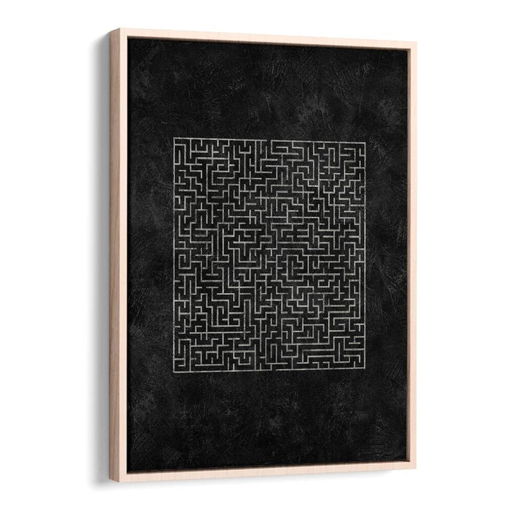 Stunning geometric art print, THE SQUARED MAZE JOURNEY, adds modern elegance to any space with bold design.