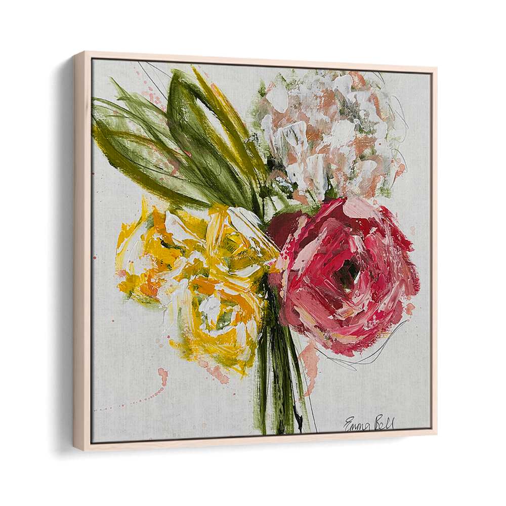 Colorful Floral Bouquet featuring vibrant brushstrokes, perfect for enhancing your space with floral flower paintings.