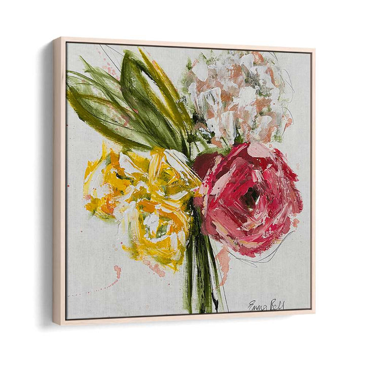 Colorful Floral Bouquet featuring vibrant brushstrokes, perfect for enhancing your space with floral flower paintings.