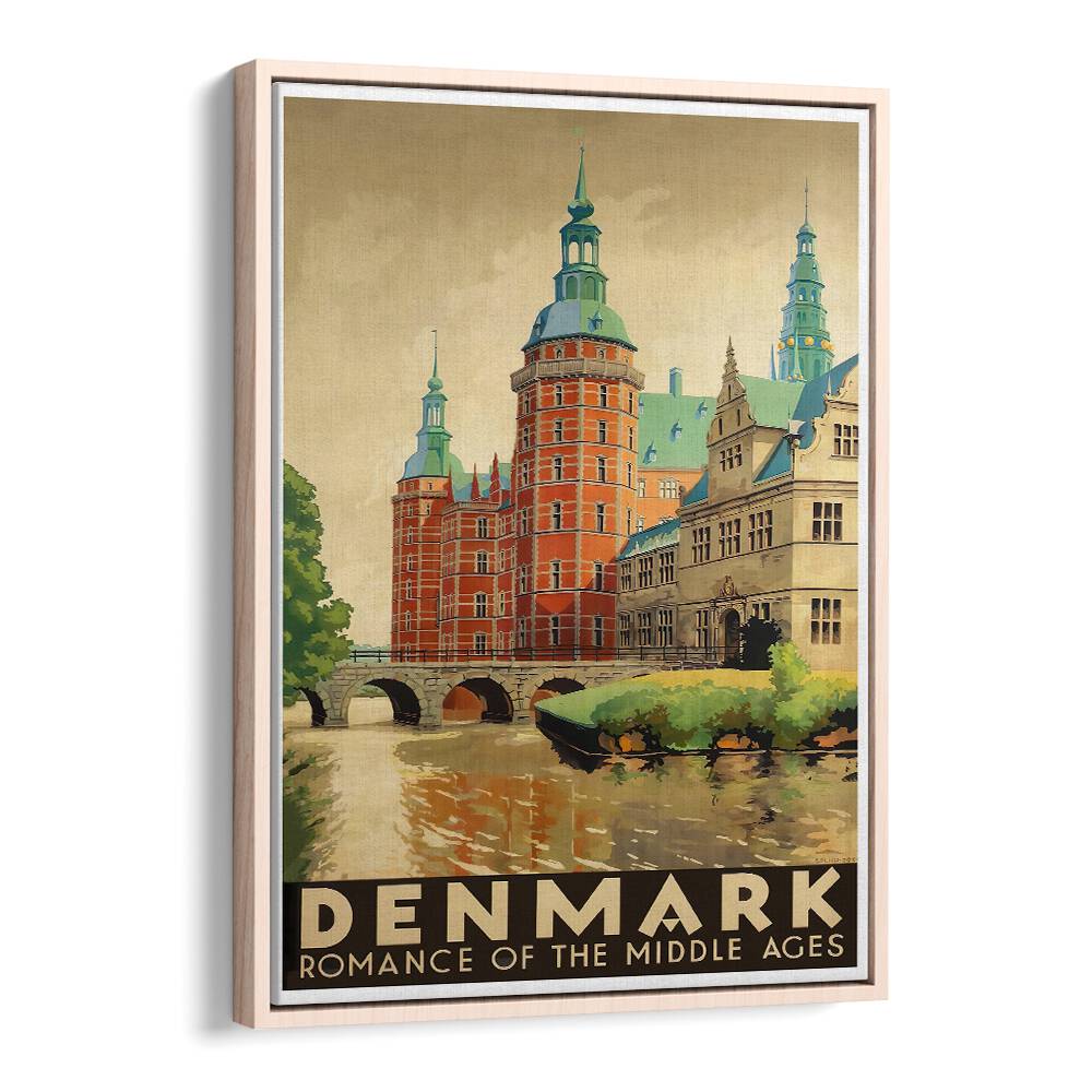 DENMARK I, VINTAGE TRAVEL POSTERS showcase stunning Danish architecture and landscapes, perfect for any art lover's space.