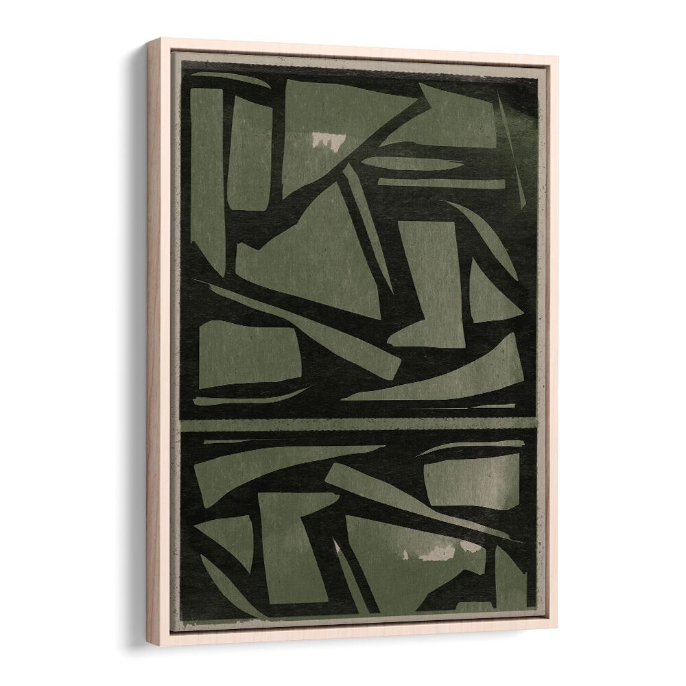 Stunning GREEN AND BLACK PAPER CUT , ABSTRACT PAINTINGS enhance any space with modern elegance and captivating design.