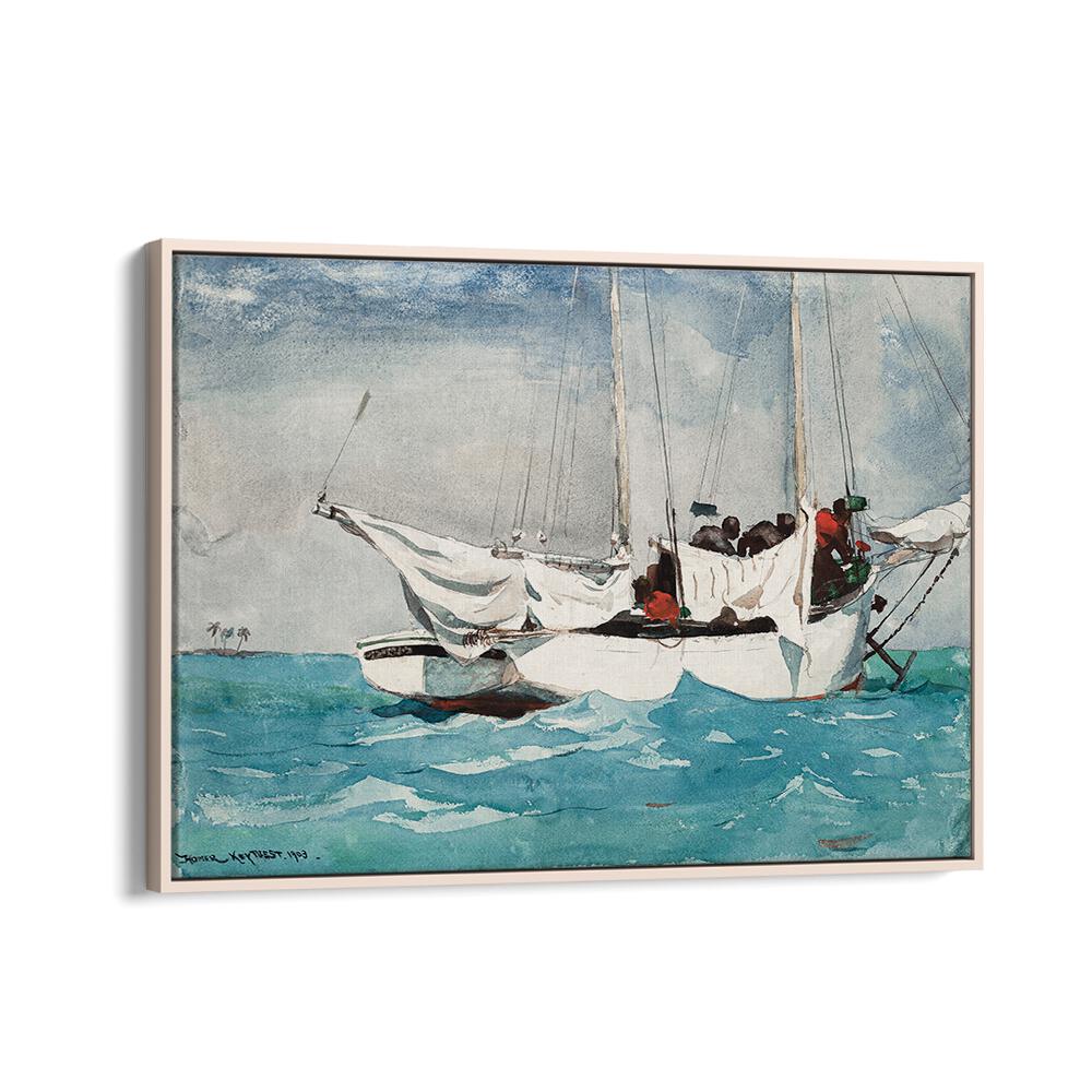 KEY WEST, HAULING ANCHOR (1903)  , VINTAGE PAINTINGS
