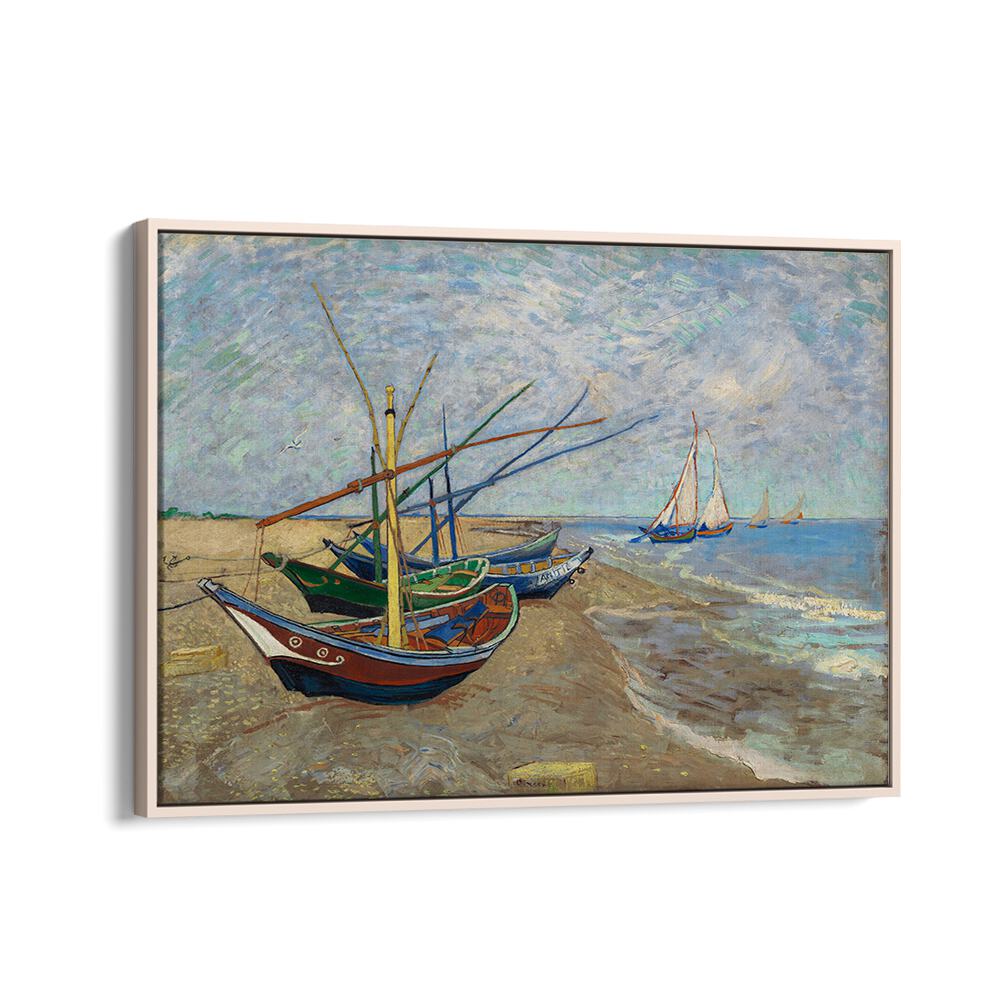 VAN GOGH'S FISHING BOATS ON THE BEACH AT SAINTES-MARIES (1888) , VINTAGE PAINTINGS