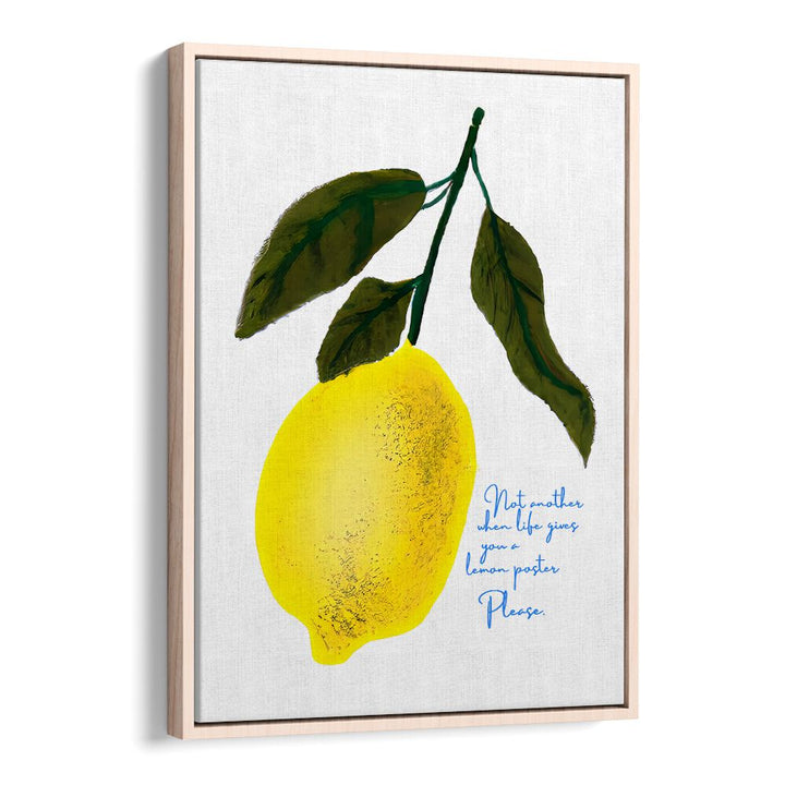 NOT ANTOHER LEMON , KITCHEN POSTERS with bold yellow lemon and playful text add humor to your cooking space.