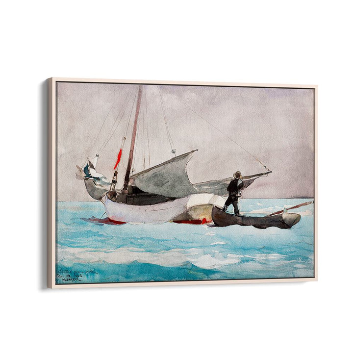 STOWING SAIL (1903) ,  VINTAGE PAINTINGS