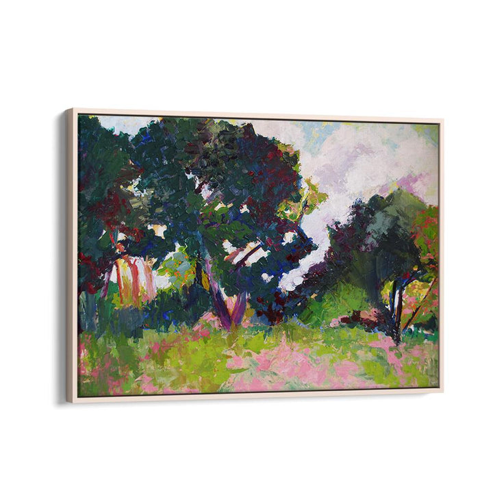 TREES IN THE DISTANCE , LANDSCAPE PAINTINGS