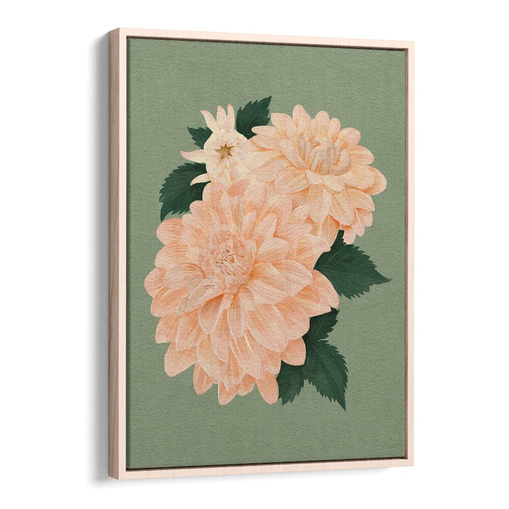 Elegant AQUAA CREAL CHIFFON II, FLORAL FLOWER PAINTINGS showcasing delicate blooms against a soft green background.