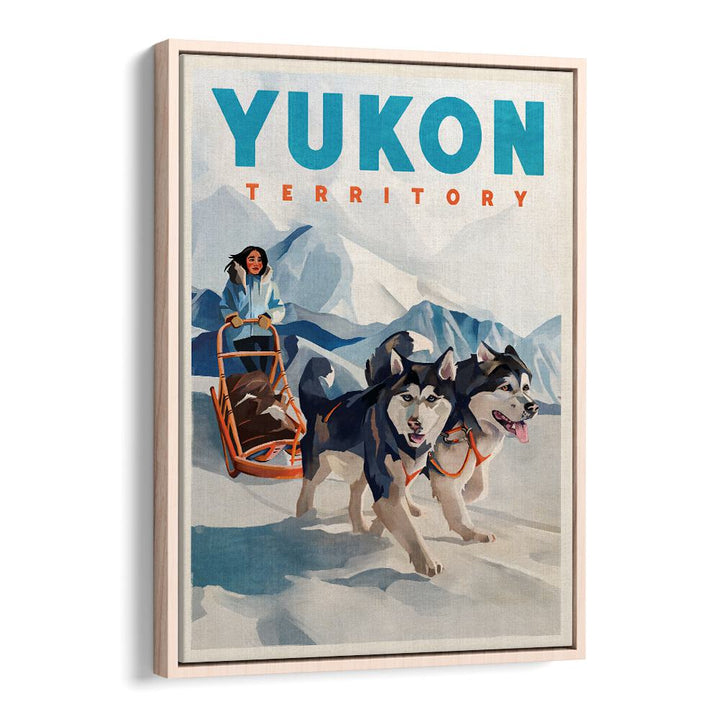 YUKON TERRITORY DOG SLED TRAVEL POSTER BY THE WHISKEY GINGER , TRAVEL POSTERS