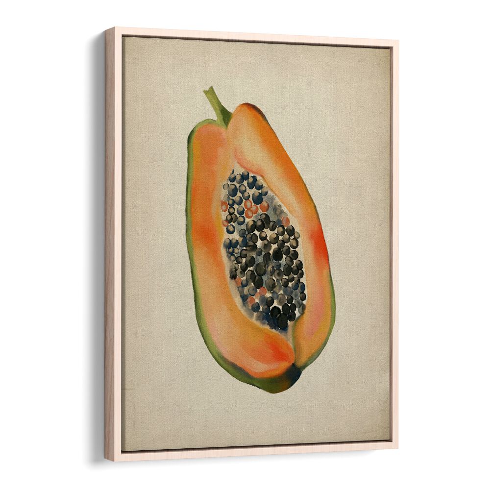 VINTAGE FRUIT- PAPAYA, KITCHEN POSTERS showcase a beautifully illustrated papaya, brightening any culinary space.