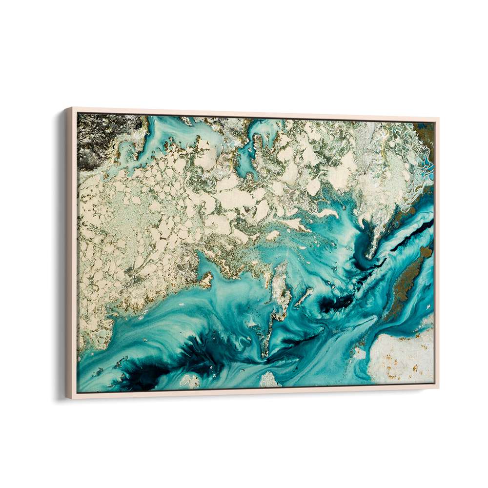 Vibrant colors and textures in OCEAN’S ENIGMA, ABSTRACT PAINTINGS, capturing the ocean's beauty for your space.
