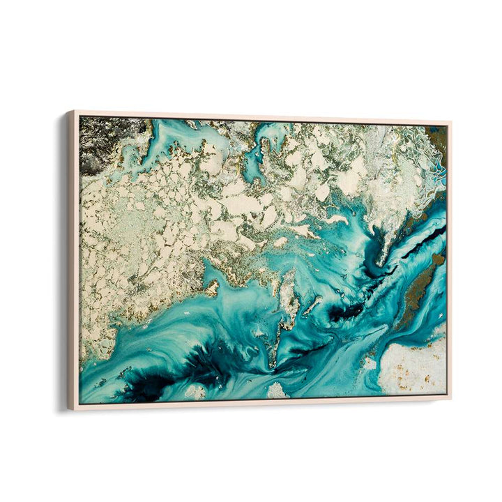 Vibrant colors and textures in OCEAN’S ENIGMA, ABSTRACT PAINTINGS, capturing the ocean's beauty for your space.