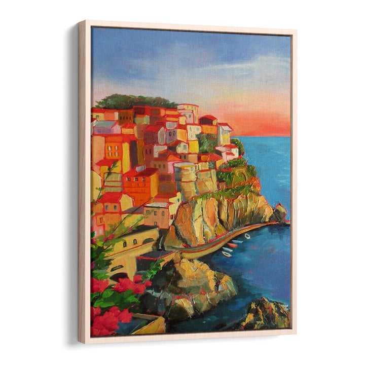 ONE OF FIVE IN CINQUE TERRE , LANDSCAPE PAINTINGS