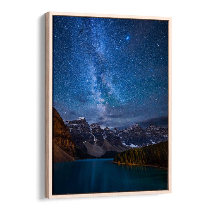 MORAINE LAKE UNDER THE NIGHT SKY , LANDSCAPE PHOTO PRINTS