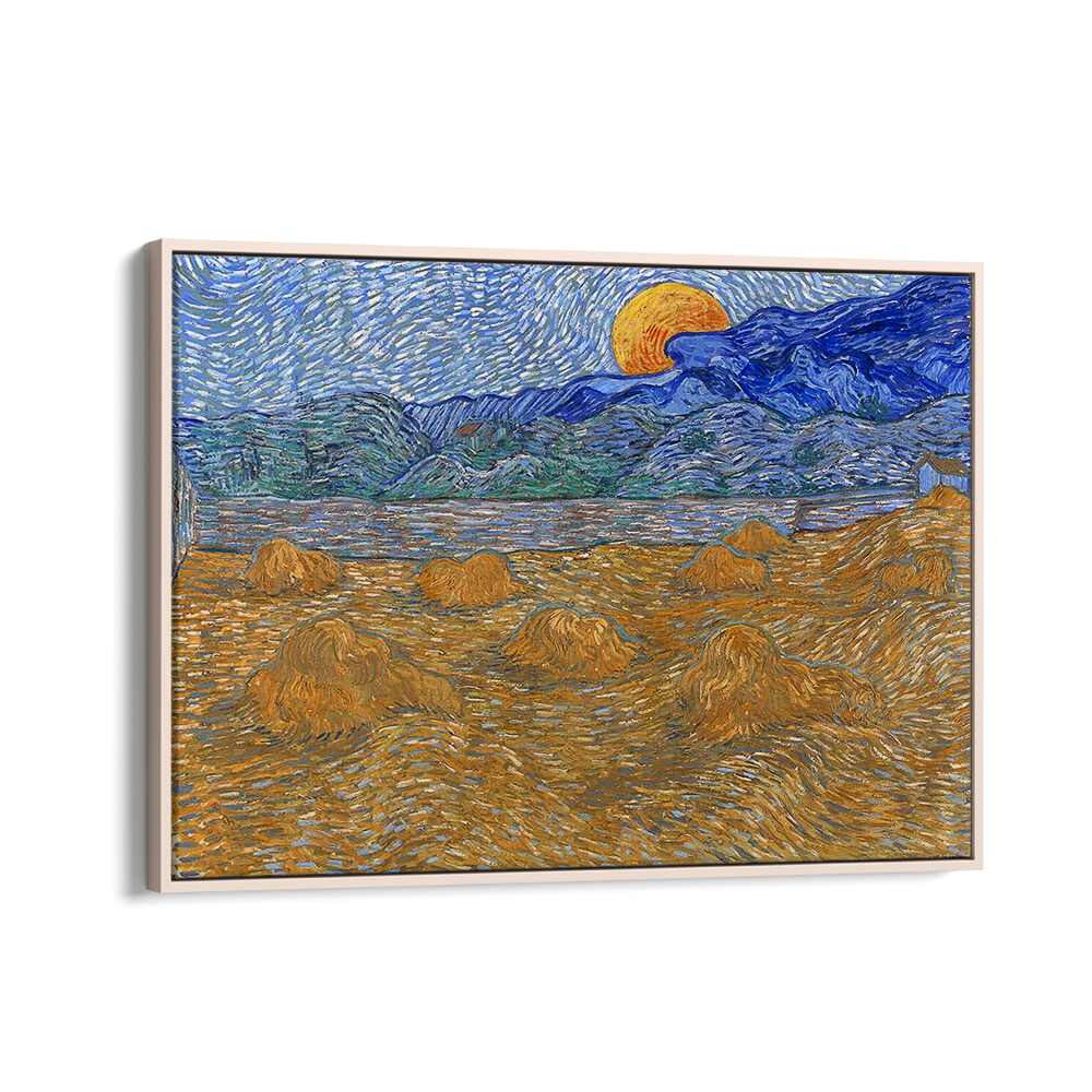 VAN GOGH'S WHEAT SHEAVES & RISING MOON (1889), VINTAGE PAINTINGS