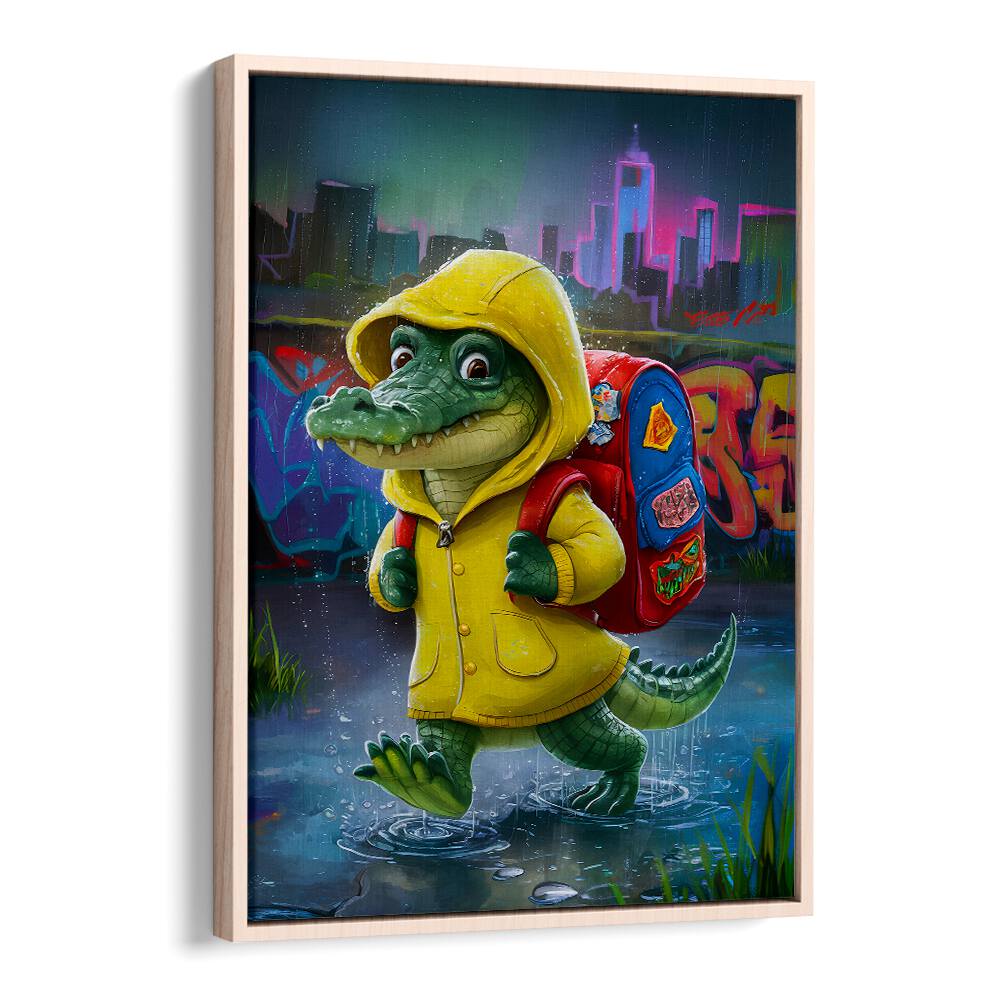 BABY CROCODILE GOING TO SCHOOL BY ANDREAS MAGNUSSON, KIDS ROOM PAINTINGS