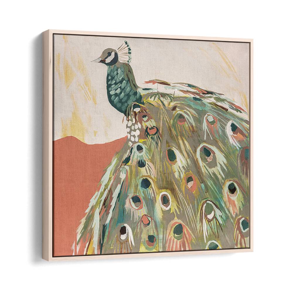 Vibrant Peacock Salmon animal painting showcasing abstract art, perfect for nature lovers and home decor.