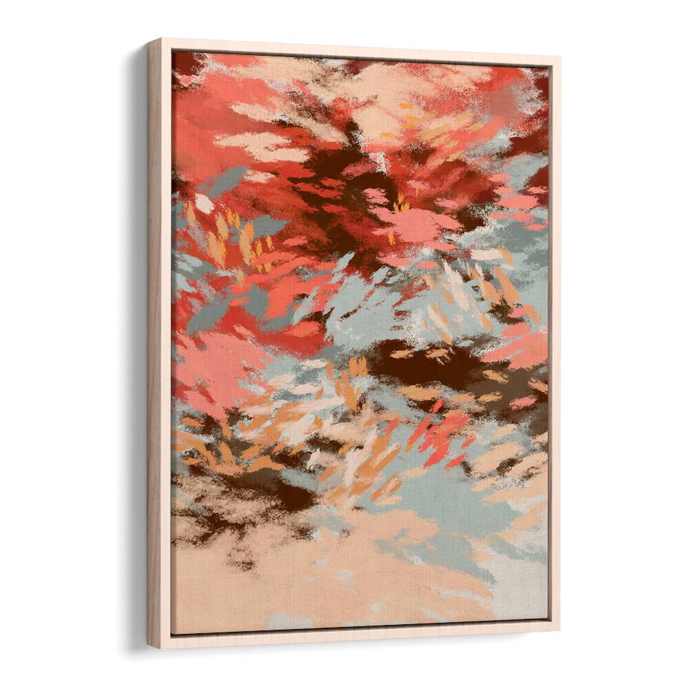 Vibrant hues in AUTUMN SHADOWS I, ABSTRACT PAINTINGS evoke the warmth of fall, perfect for seasonal decor.