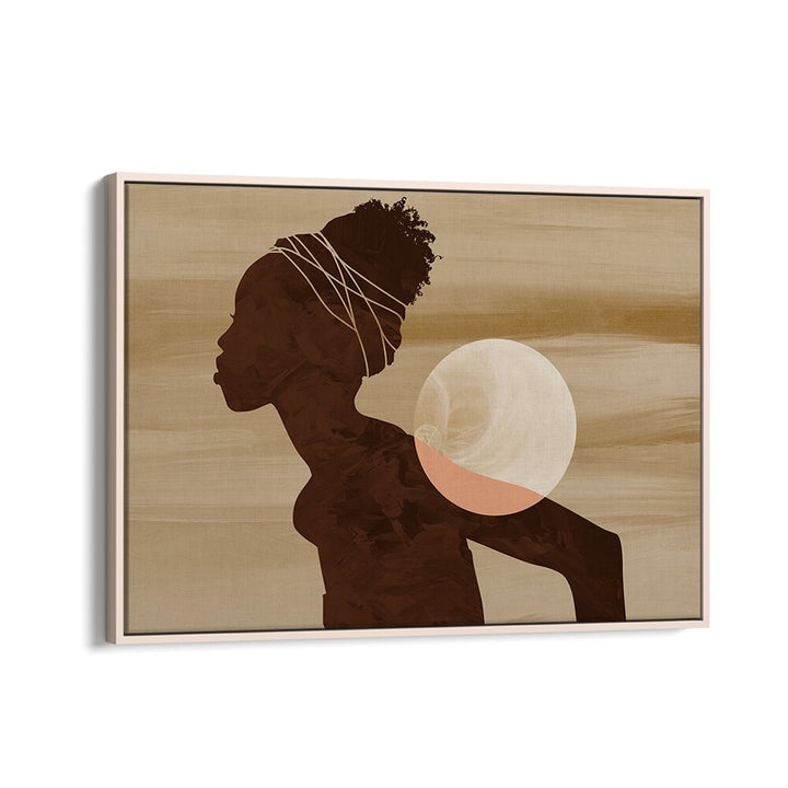 Elegant silhouette artwork featuring the "ANGOLAN MOON, AFRICAN ART PAINTINGS," capturing Angola's night beauty.