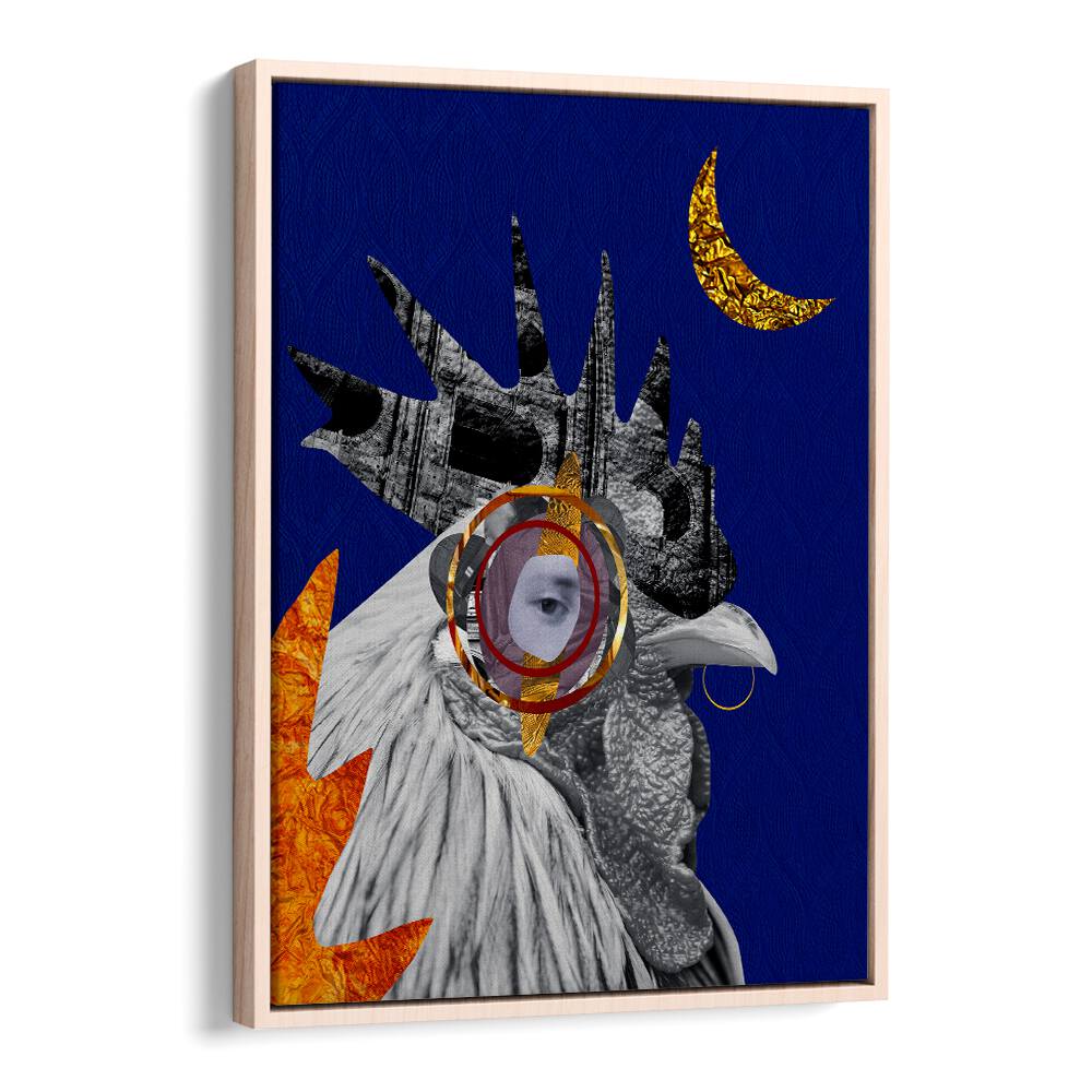 Vibrant ROOSTER, SURREAL ART PRINTS showcasing unique design, perfect for enhancing any kitchen decor.
