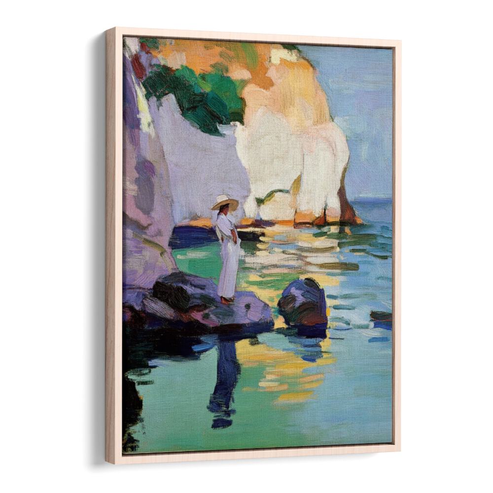 Stunning WOMAN ON A ROCK sculpture, capturing grace and strength, perfect for art lovers and home decor enthusiasts.