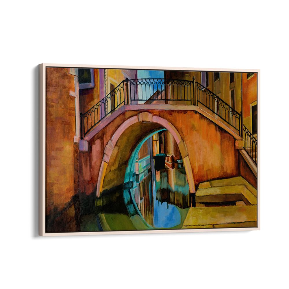 VENETIAN BRIDGE , LANDSCAPE PAINTINGS