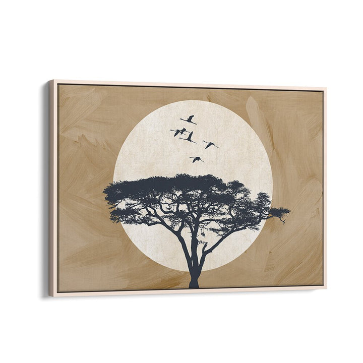 Ethiopia Spirit, Landscape Paintings showcase a majestic tree against a serene backdrop, embodying Ethiopian culture.