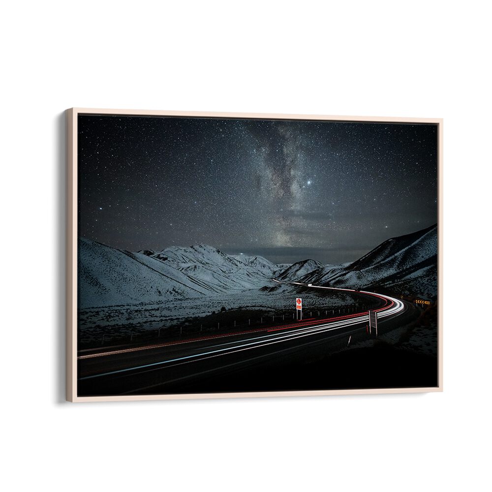 Stunning Highway to Heaven photography prints featuring a winding road under a starry sky, perfect for any decor.