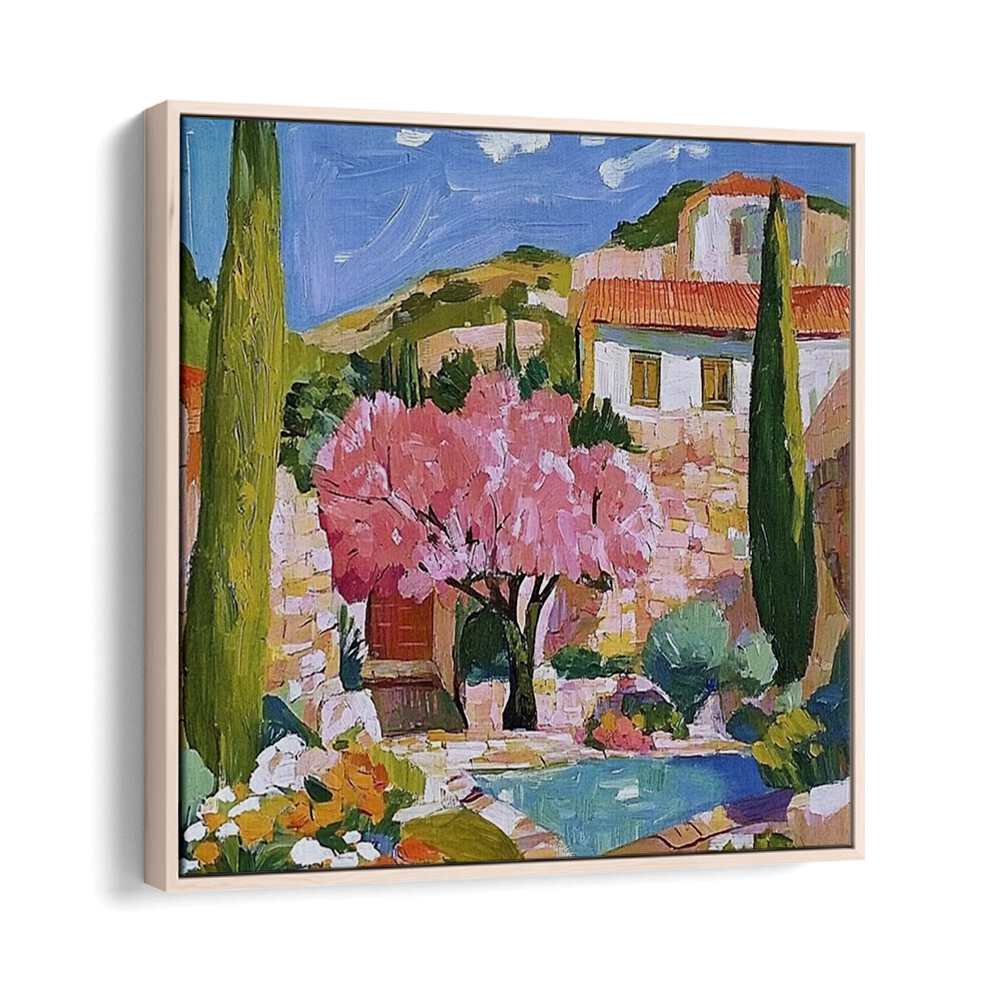 Vibrant CHERRY BLOSSOMS II artwork showcasing blooming cherry trees, perfect for enhancing your home decor.