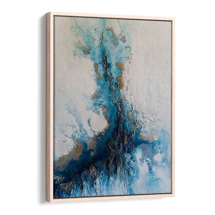 Mesmerizing COASTAL RELEASE Abstract Paintings featuring vibrant blues and serene textures, perfect for transforming your space.