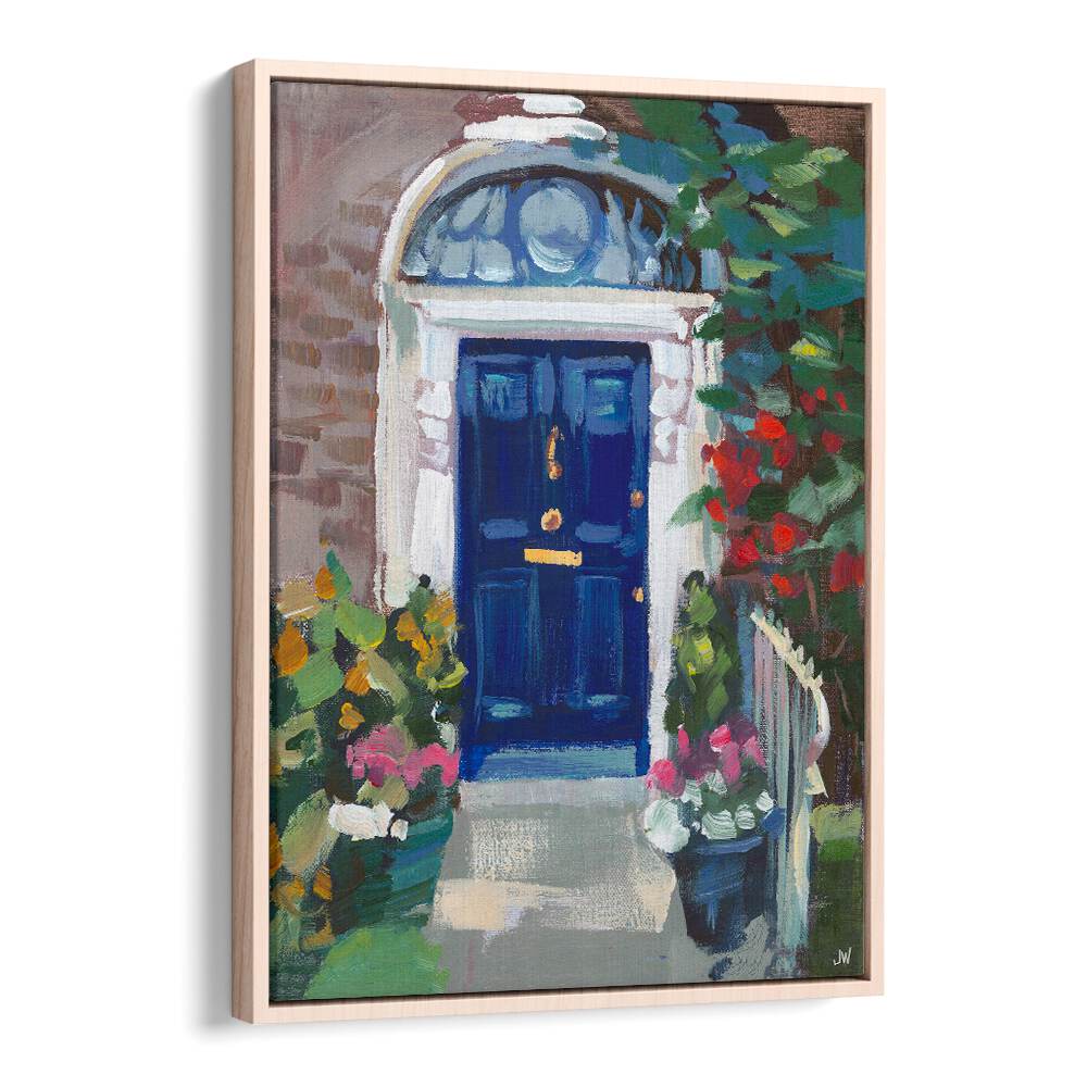 Colorful BLUE DOOR, FLORAL FLOWER PAINTINGS enhance any space with their vibrant floral brushstrokes and art nouveau charm.