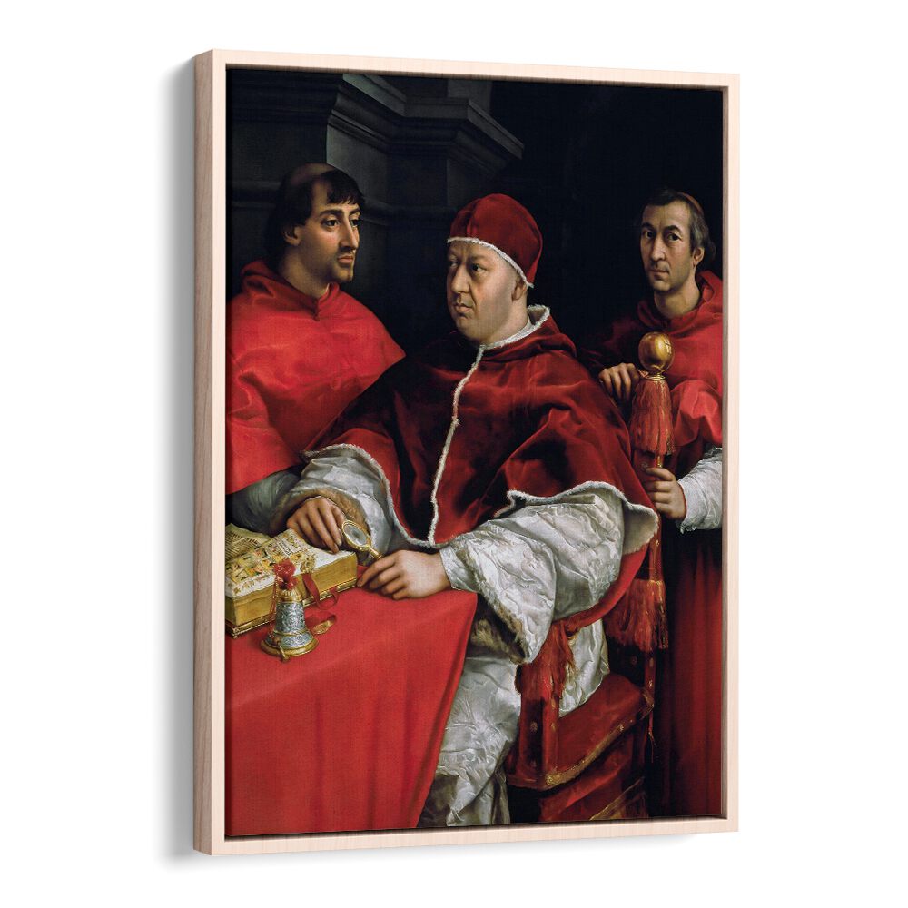 PORTRAIT OF POPE LEO X AND HIS COUSINS (1518–1519) BY RAPHAEL RAFFAELLO , VINTAGE PAINTINGS