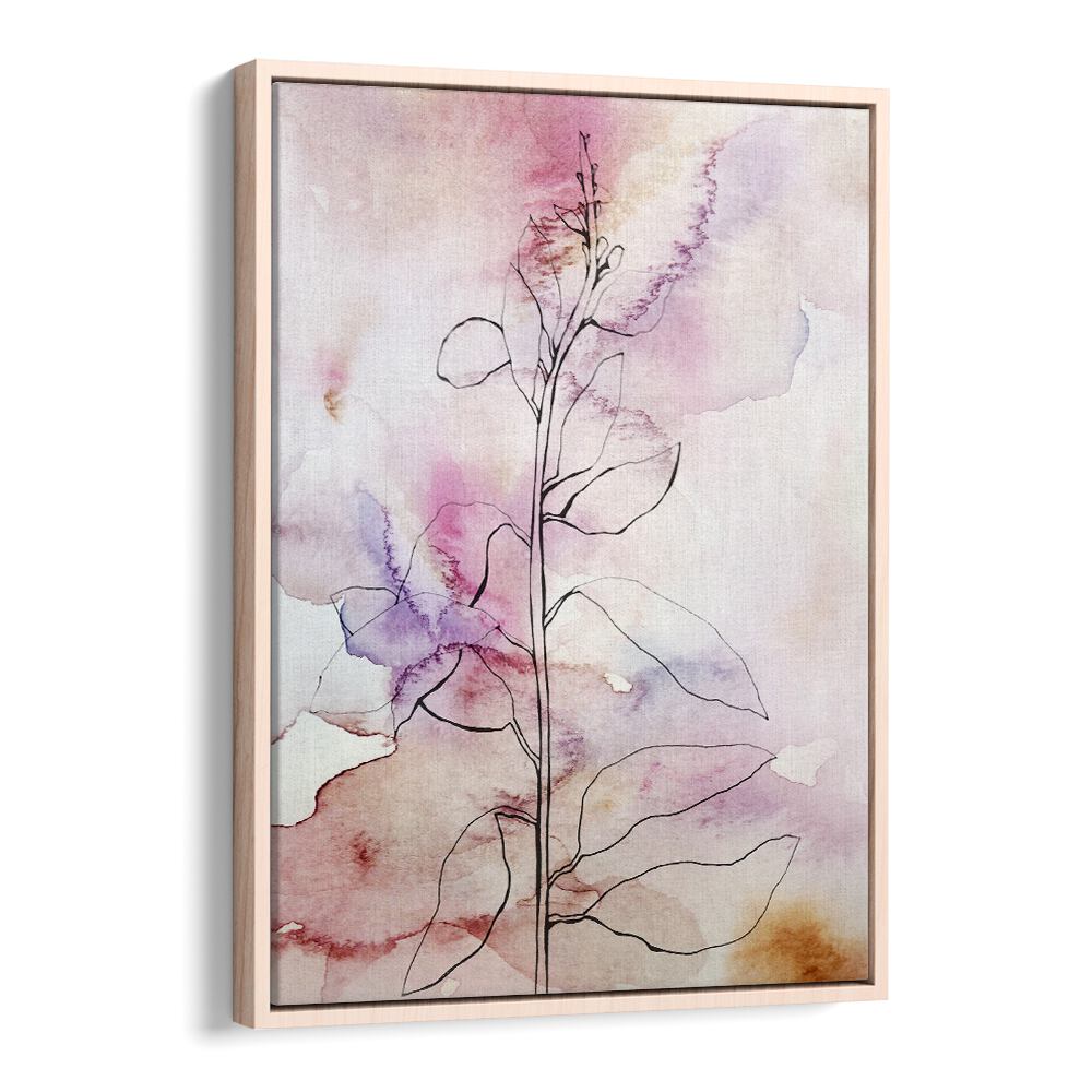 Whisper Petals II, floral flower paintings, feature soft pastel colors and delicate line art, perfect for elegant decor.