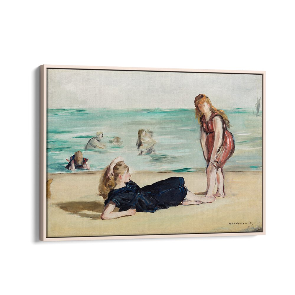 ON THE BEACH (1868) BY EDOUARD MANET , VINTAGE PAINTINGS